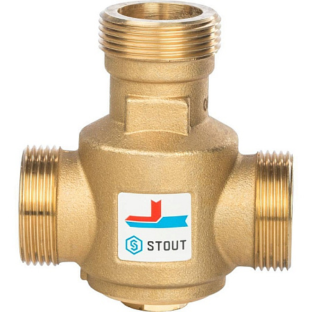 Клапан трехходовой термостатический смесительный STOUT 11/4" Н (55°С)