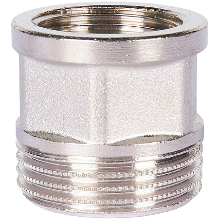 Переход под ключ резьбовой латунный STOUT никель 3/4"х1" ВН