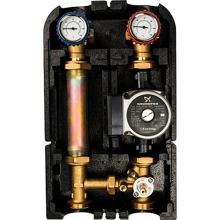 ГБМ Насосная группа STOUT с 3-х приводным смесителем, с насосом GRUNDFOS UPSO25-65 DN25 (1"), разбо.