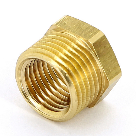 Футорка резьбовая латунная UNI-FITT без покрытия 3/8"х1/8" ВН