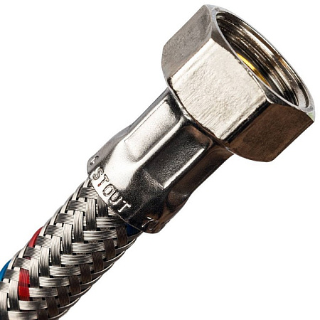 Гибкая подводка для воды STOUT нерж.сталь 3/8"х1/2"-60 см гайка-штуцер