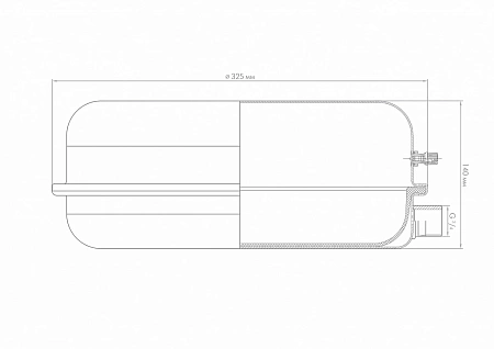 Расширительный бак для отопления ДЖИЛЕКС 10 F красный (плоский круг)