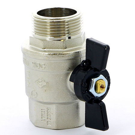 Кран шаровой BUGATTI OREGON 307 бабочка 11/4" ВН, полнопроходной