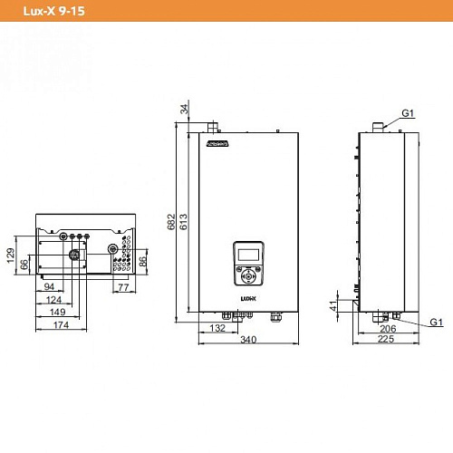 Котел электрический настенный ZOTA LUX-X 15 кВт