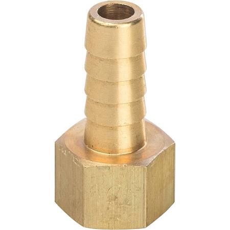 Штуцер резьбовой латунный STOUT без покрытия 1/4"x10мм В