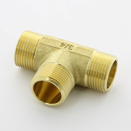 Тройник резьбовой латунный UNI-FITT никель 3/4" Н