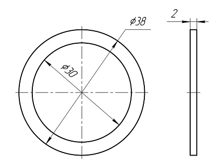 Прокладка плоская АНИПЛАСТ M020 Ø11/4"