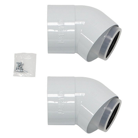 Отвод VAILLANT 45° (2 шт.) для труб 80/125 мм PP