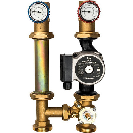 ГБМ Насосная группа STOUT с 3-х приводным смесителем, с насосом GRUNDFOS UPSO32-65 DN32 (11/4")