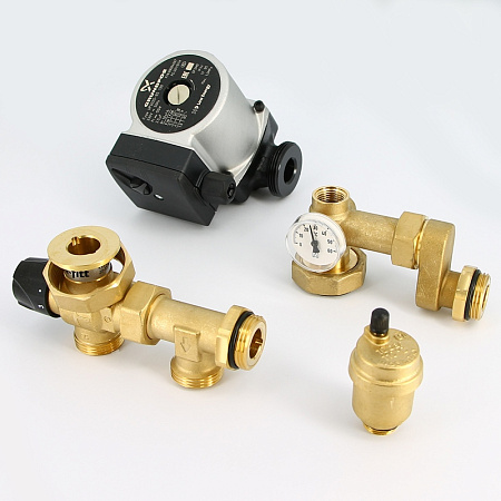 ГБМ Насосная группа UNI-FITT с насосом GRUNDFOS UPSO 25-65 DN25 (1"), прямым контуром