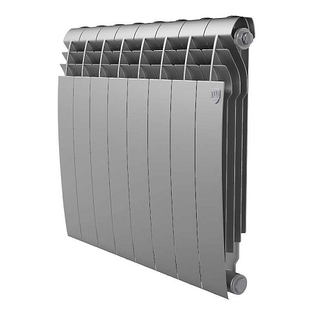 Радиатор биметаллический ROYAL THERMO BILINER SILVER SATIN 500x8 секций, серый (НС-1176319)