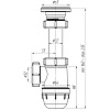 Сифон для умывальника пластиковый АНИПЛАСТ ЮНГ BM1000 11/4&amp;quot;х32