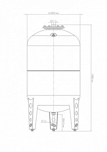 Расширительный бак для отопления ДЖИЛЕКС 300 красный