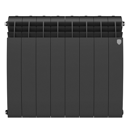 Радиатор биметаллический ROYAL THERMO BILINER NOIR SABLE 500x8 секций, черный (НС-1176313)