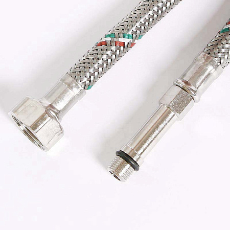 Гибкая подводка для смесителя UNI-FITT МL10х1 - 1/2", 150 см, удл. штуцер, DN 8, оплётка из нерж. ст