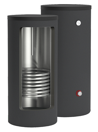 Бойлер косвенного нагрева ESSAN CORE BLACK EBFN-210 с одним теплообменником, напольный, нержа 304