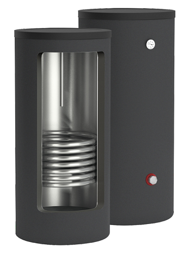 Бойлер косвенного нагрева ESSAN CORE BLACK EBFN-210 с одним теплообменником, напольный, нержа 304