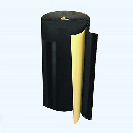 Рулонная изоляция самоклеющийся вспененный полиэтилен ENERGOFLEX BLACK STAR DUCT (20 м²) черный-5 мм