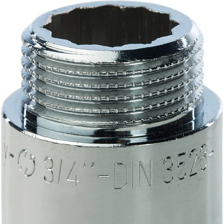 Удлинитель резьбовой латунный STOUT хром 3/4"x30мм ВН