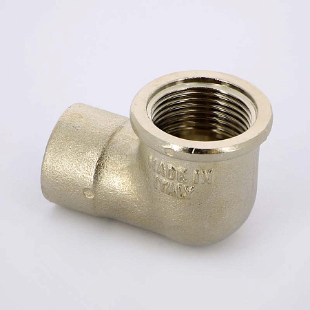 Угол переходной резьбовой латунный UNI-FITT никель 3/4"х1/2" В