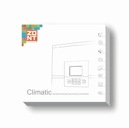 Погодозависимый автоматический регулятор ZONT CLIMATIC 1.1 (1 прямой + 1 смесительный контур)
