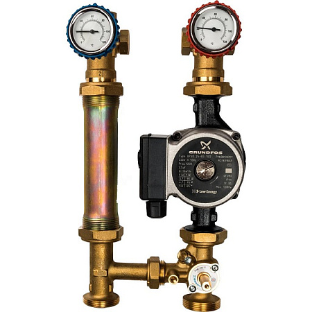 ГБМ Насосная группа STOUT с 3-х приводным смесителем, с насосом GRUNDFOS UPSO25-65 DN25 (1"), разбо.