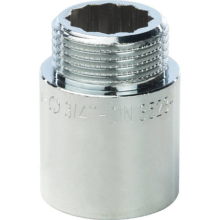 Удлинитель резьбовой латунный STOUT хром 3/4"x30мм ВН