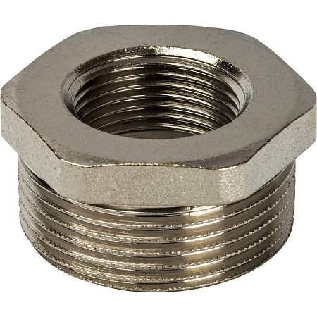 Футорка резьбовая латунная STOUT никель 11/4"x3/4" ВН