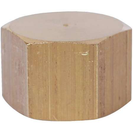 Заглушка резьбовая латунная STOUT без покрытия 1/4" В