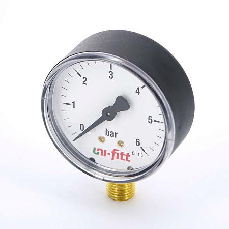 Манометр радиальный UNI-FITT Ø50-1/4", 10 бар, вертикальное подключение