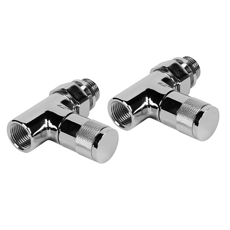 Набор дизайн-вентилей ROYAL THERMO PIANO 1/2" прямой, хром (НС-1161360)