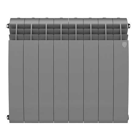 Радиатор биметаллический ROYAL THERMO BILINER SILVER SATIN 500x8 секций, серый (НС-1176319)