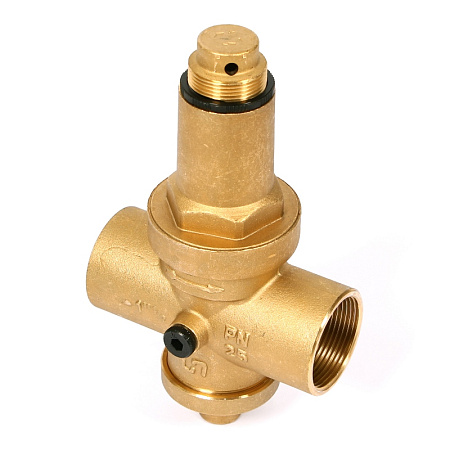 Редуктор давления UNI-FITT 11/2" В 0,5-6 бар PN25 с отверстием под аксиальный манометр 1/4"