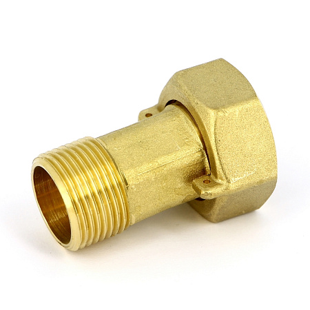 Соединение с накидной гайкой UNI-FITT ВН 1/2" х 3/4" с отверстием для пломбировки