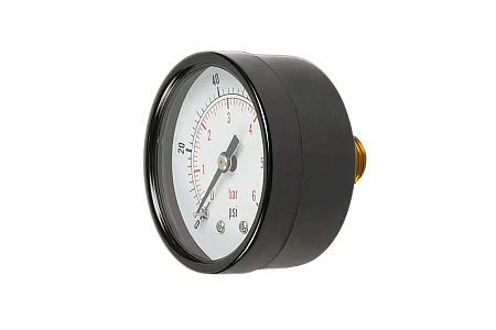 Манометр аксиальный UNIPUMP Ø50-1/4", 6 бар, горизонтальное подключение