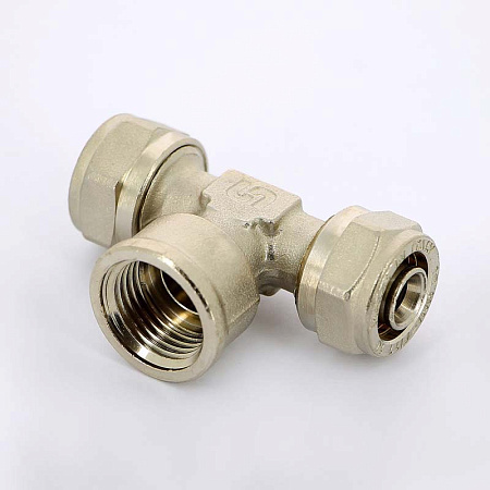 МЦ Тройник резьбовой цанга для металлопласта UNI-FITT Ø16х1/2" В