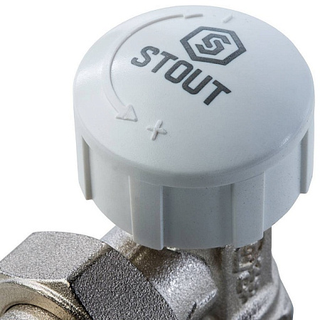 Клапан термостатический угловой STOUT 1/2"