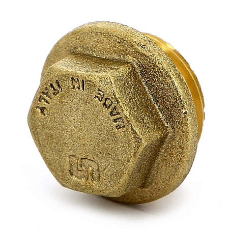 Заглушка резьбовая латунная UNI-FITT без покрытия 1/2" В
