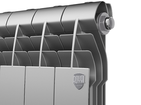 Радиатор алюминиевый ROYAL THERMO BILINER ALUM SILVER SATIN 500x6 секций, серый
