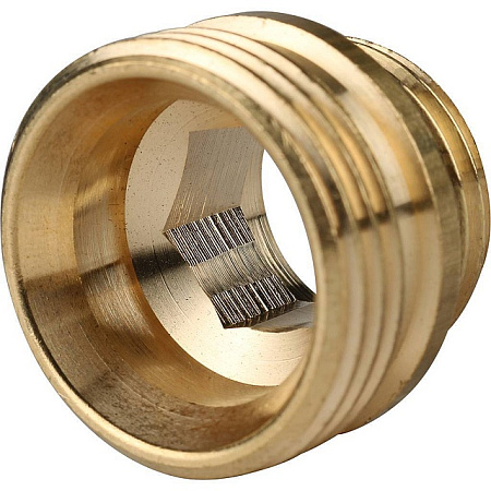 EK Переходник под евроконус латунный STOUT без покрытия 3/4"х1/2" НН, под шестигранник