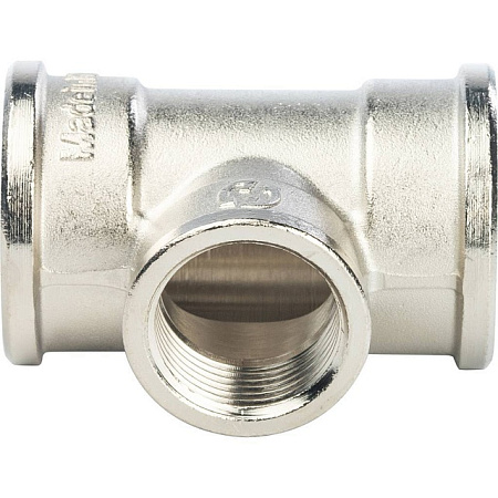 Тройник переходной переходной латунный STOUT никель 1"x3/4"x1" В
