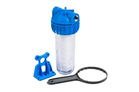 Корпус-колба фильтра из пластика UNIPUMP CFC-10K холодная вода, 10SL, 1" В, с картриджем SC-10W 5мкм