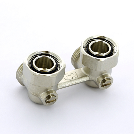 Узел-мультифлекс нижней подводки UNI-FITT угловой, Н-образный, 3/4"х3/4"ЕК, двухтрубная система