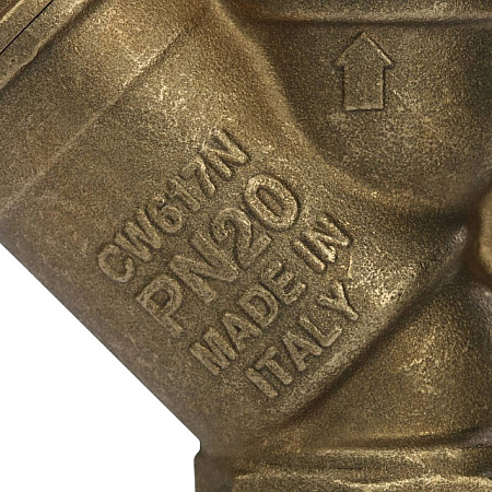 ФГО Фильтр косой грубой очистки STOUT SFW латунный 1", 500 мкр, желтый