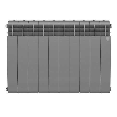 Радиатор биметаллический ROYAL THERMO BILINER SILVER SATIN 500x10 секций, серый (НС-1176315)