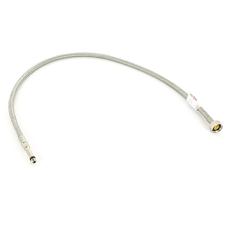 Гибкая подводка для смесителя UNI-FITT МL8х1 - 1/2", 80 см, удлиненный штуцер, DN 6, оплётка из нерж
