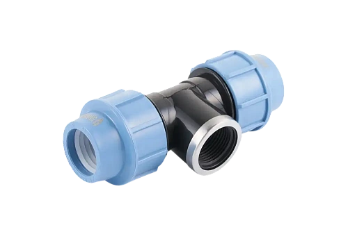 ПНД Тройник с резьбой компрессионный UNIPUMP пластиковый Ø32х1&amp;quot;х32 В