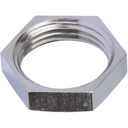 Контргайка резьбовая латунная STOUT никель 3/8"