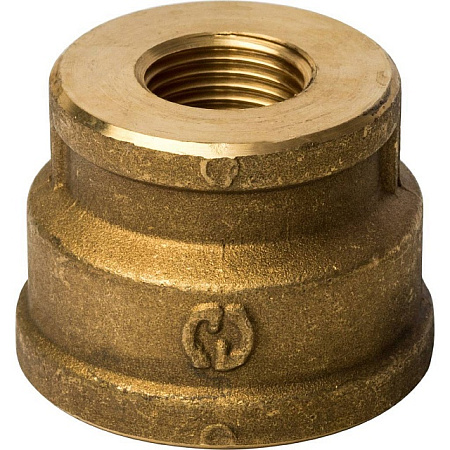 Муфта переходная резьбовая латунная STOUT без покрытия 11/4"x1/2" В