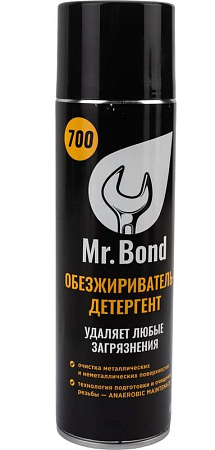 Обезжириватель поверхности резьбы Mr.BOND 700 для анаэробных герметиков, 650мл, аэрозоль